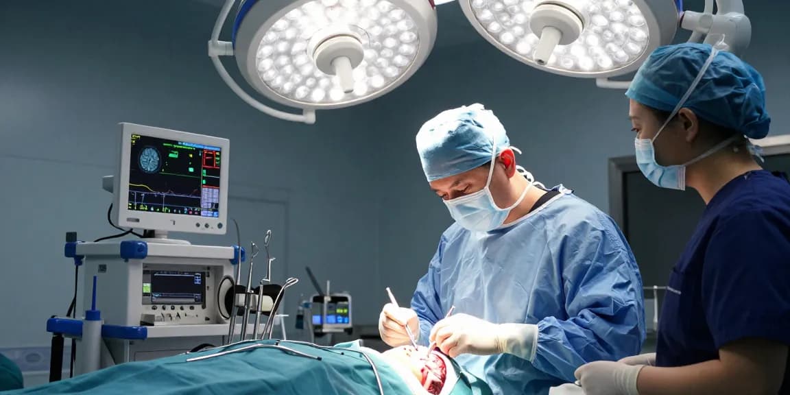 Brain surgery being performed with precision and care during a beyin ameliyatı.