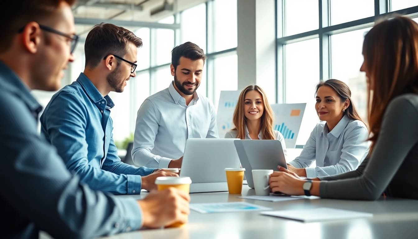 Website https://alvionz.de/ mit einem engagierten digitalen Marketingteam in einem inspirierenden Büro.