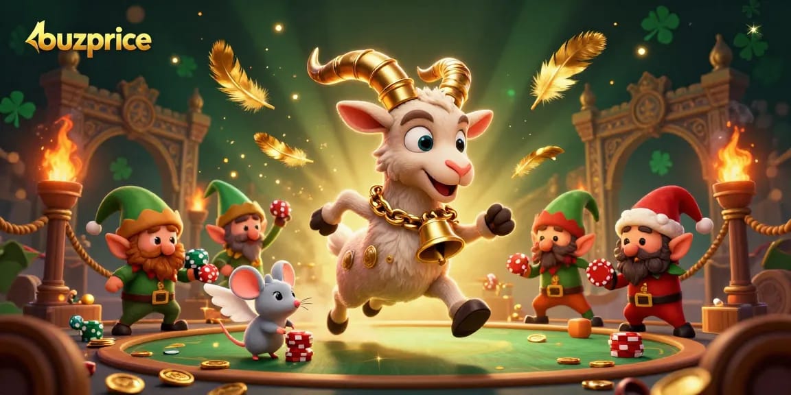Experience buzprice's thrilling holiday-horror casino with Krampus, a tiny mouse, and mischievous gremlins.