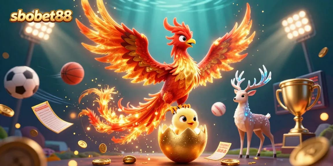Sbobet88 captures the thrill of sports betting with dynamic 3D fantasy elements and vibrant action.