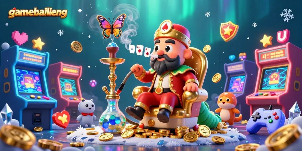Experience exciting gameplay at gamebailieng with a mesmerizing 3D illustration of a unique caterpillar character.