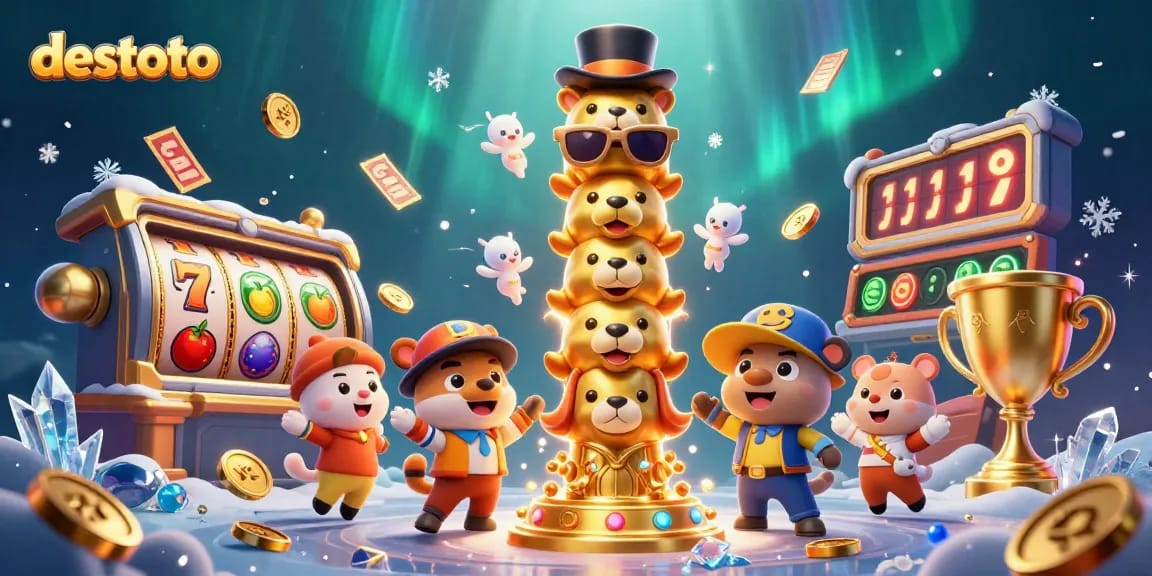 Engage in thrilling gameplay at destoto with colorful slot reels, jackpots, and dynamic casino elements.