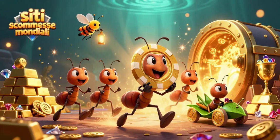 Scommetti sui siti scommesse mondiali attraverso un'illustrazione ricca di dettagli e colori brillanti.