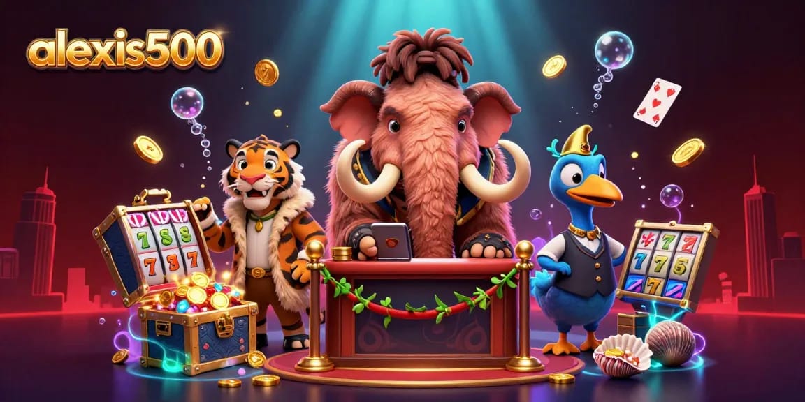 Engage with alexis500's thrilling slot experience, featuring vibrant characters and exciting casino elements.