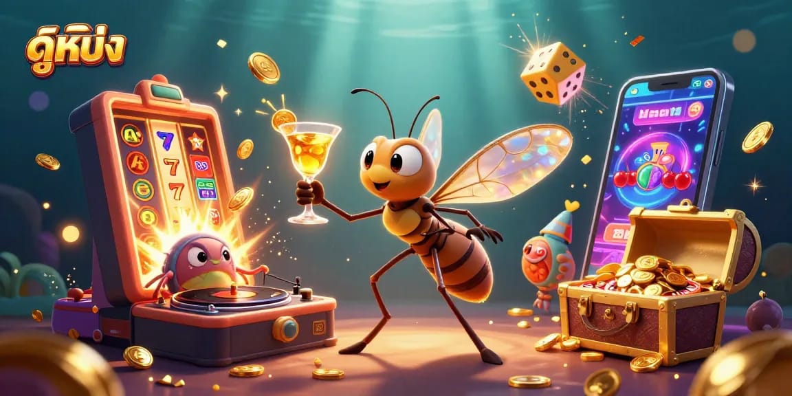 Engage in ดูหนัง with immersive casino action, featuring dynamic characters and vibrant game elements.
