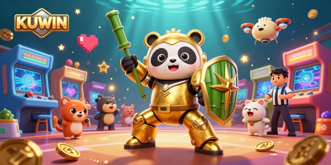 Experience the excitement of KUWIN as dynamic characters engage in thrilling casino gameplay, showcasing a vibrant gaming atmosphere.