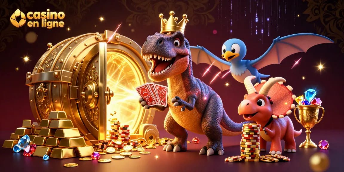 Jouer dans un casino en ligne avec des dinosaures captivants et des trésors scintillants