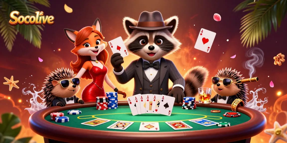 Socolive offers a thrilling poker experience with vibrant characters, rich visuals, and engaging gameplay.