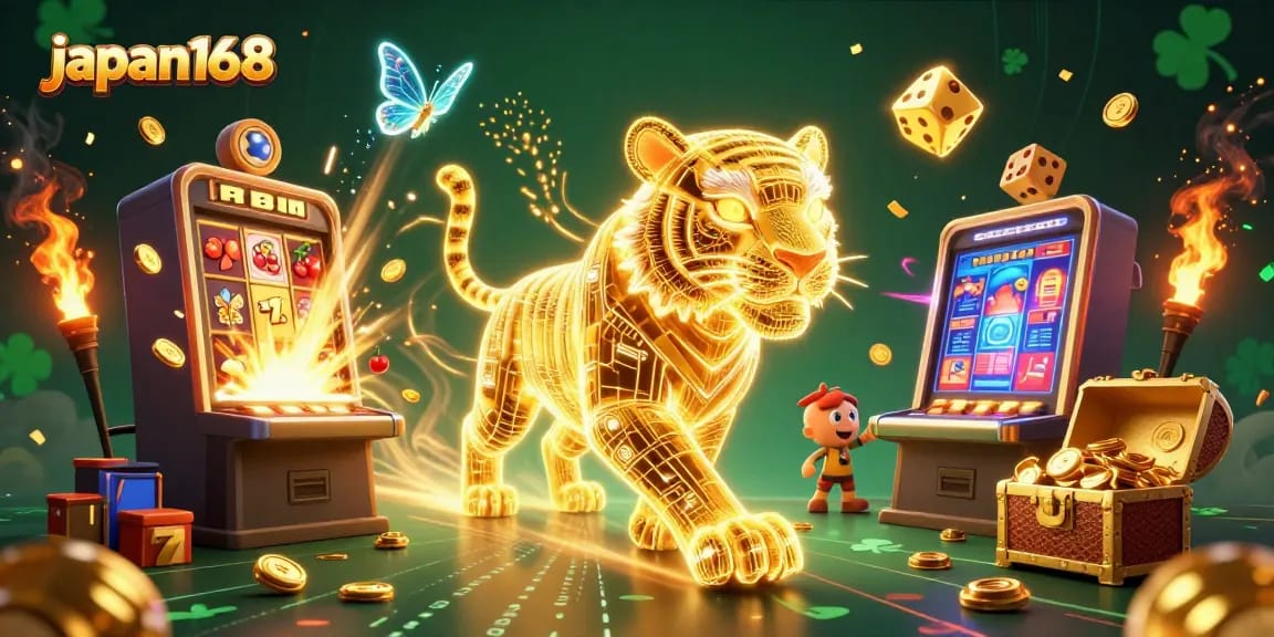 Experience thrilling gameplay at japan168 with a stunning 3D jackpot scene exploding with colorful casino elements.