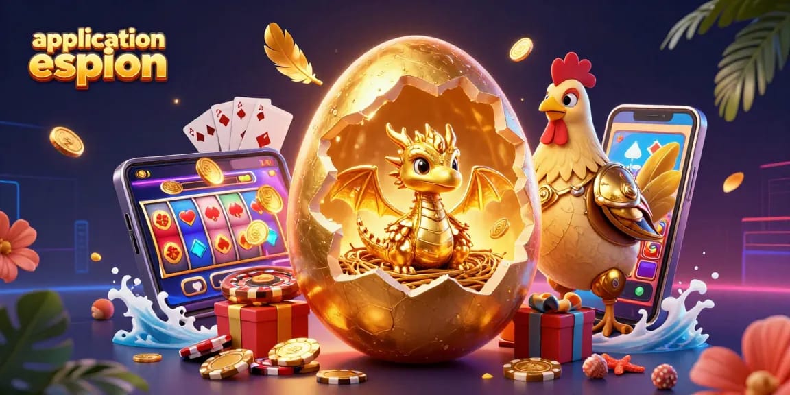 Application espion pour la sécurité, illustrant un dragon doré sur des jetons de poker.