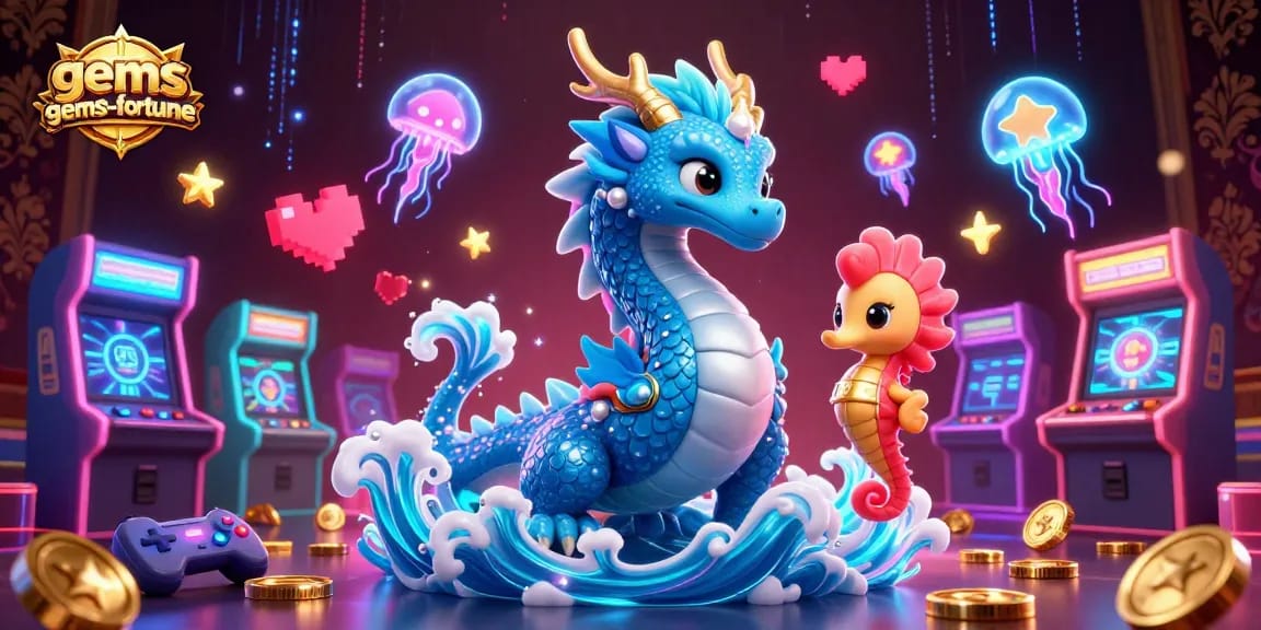 Experience the vibrant gems-fortune world with energetic characters in a rich casino ambiance.