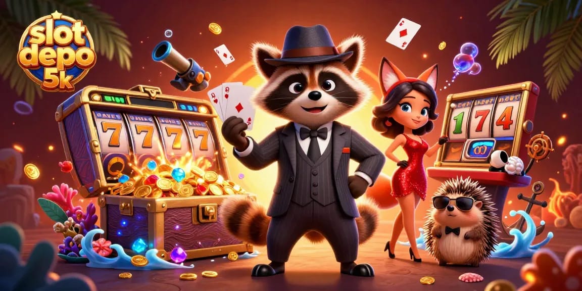Mainkan slot depo 5k dengan berbagai elemen menarik dan pajangan mengagumkan dalam permainan.