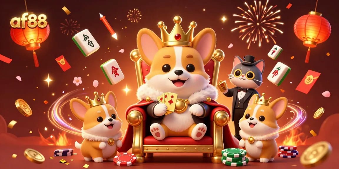 Experience af88 with exclusive golden card presentations and festive confetti in this vibrant casino scene.