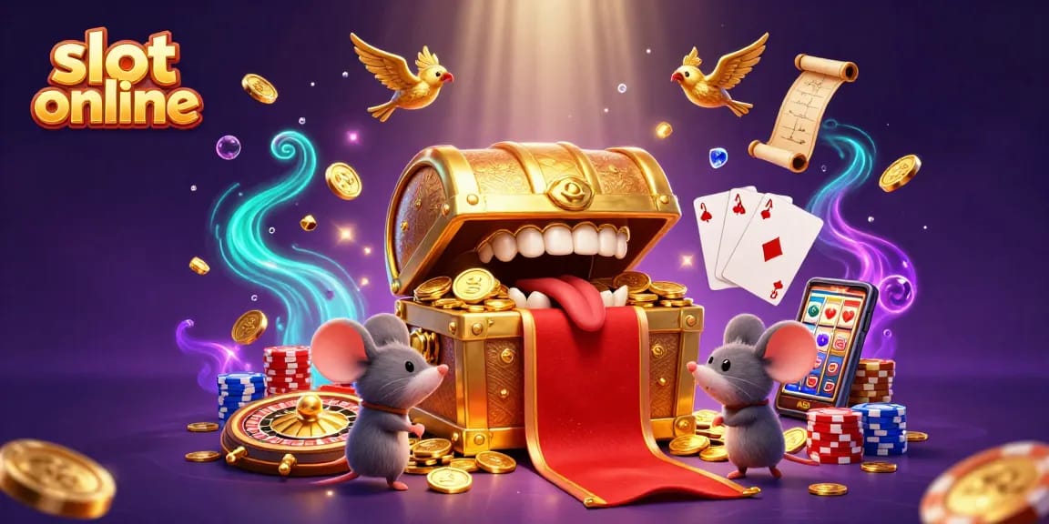Slot online memikat pemain dengan harta karun dan koin berkilau dalam permainan mesin slot.