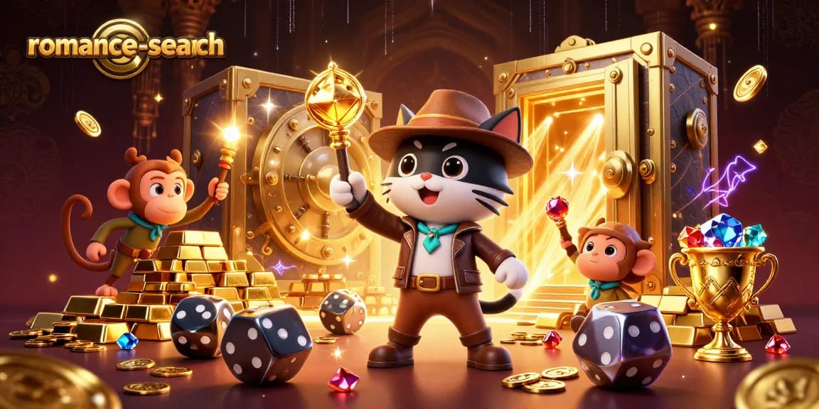 Win big with romance-search in an exciting golden casino treasure adventure!