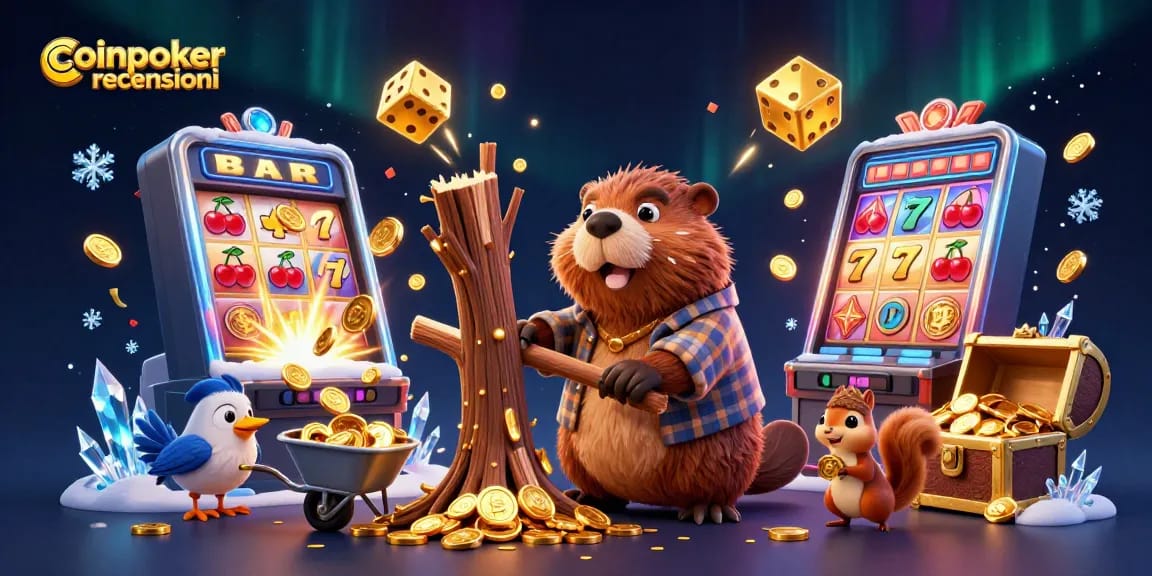 Più informazioni su coinpoker recensioni mentre un castoro e un uccello collezionano monete dorate.