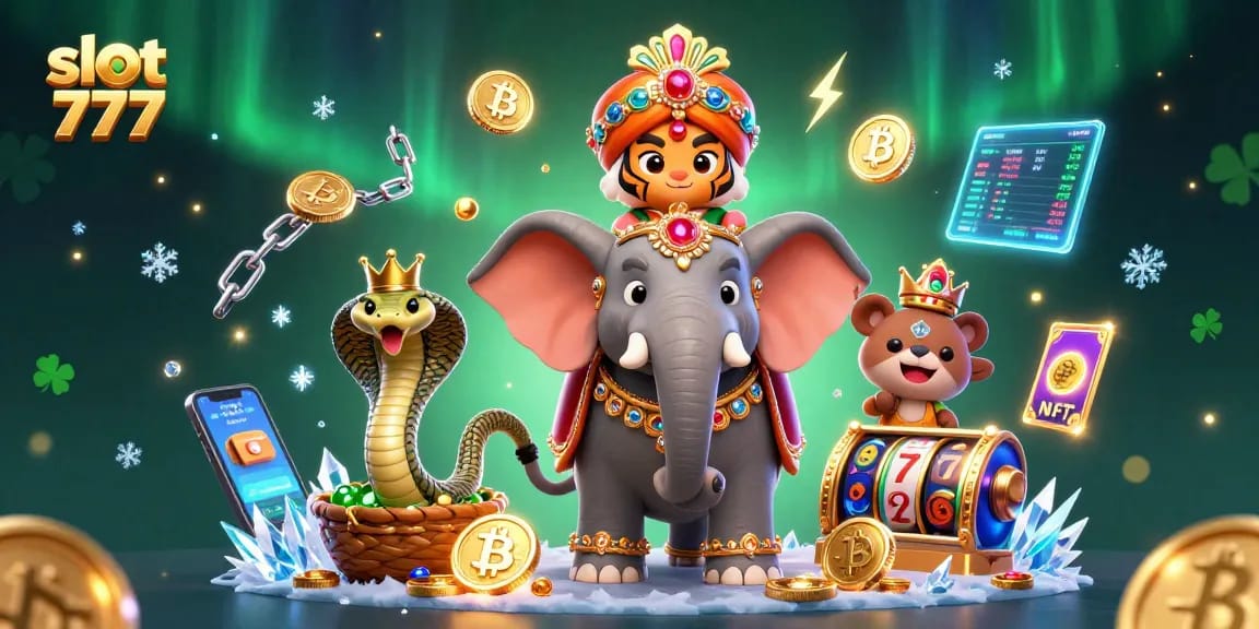 Menangkan jackpot di slot 777 dengan karakter maharaja dan gajah yang megah.