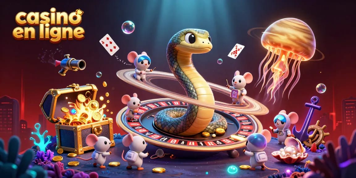 Jouer au casino en ligne avec des astronautes sur des serpentins de roulette et une méduse dorée