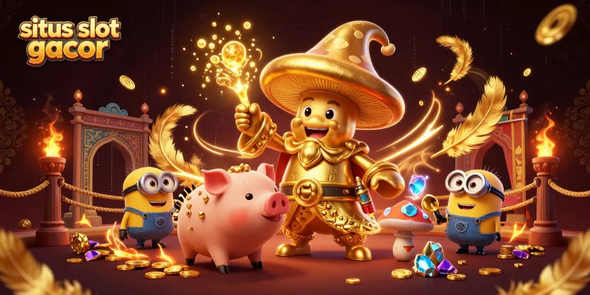 Gali peluang besar di situs slot gacor dengan ilustrasi kasino yang megah.
