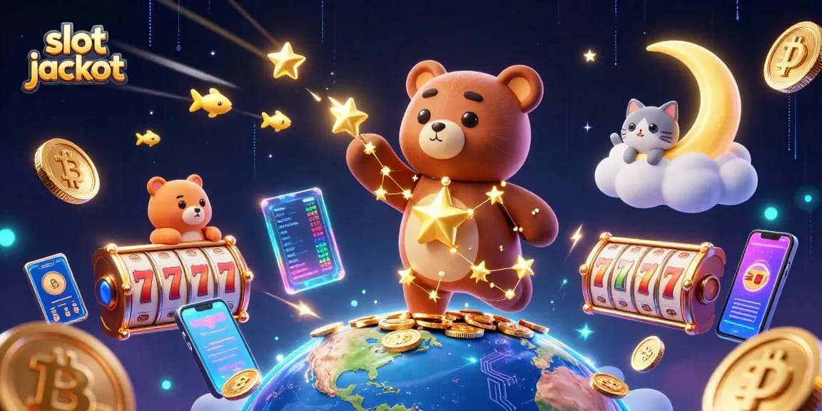 Play the exciting slot jackpot game with vibrant 3D characters and dynamic elements.