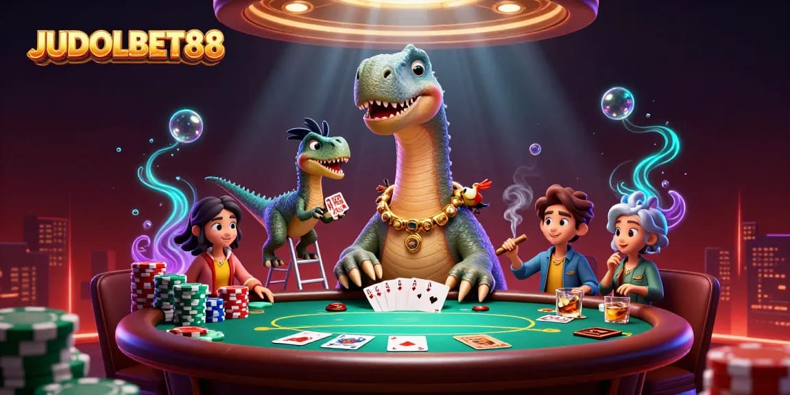 Experience thrilling gameplay at JUDOLBET88 with dynamic poker action and vivid casino atmosphere.