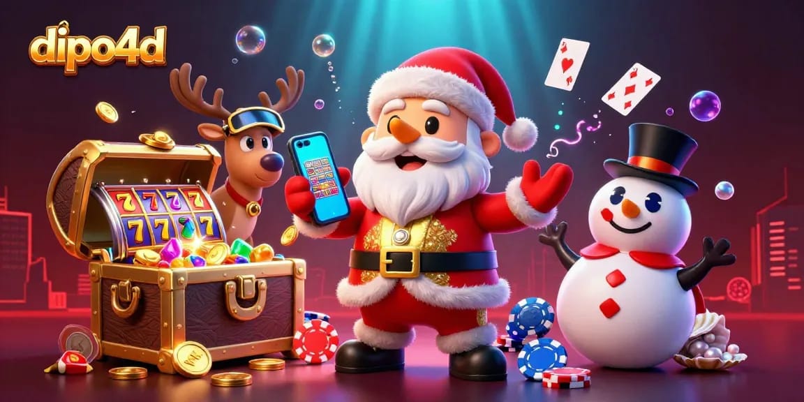 Experience exciting jackpots with dipo4d's vibrant slot games featuring Santa and friends!