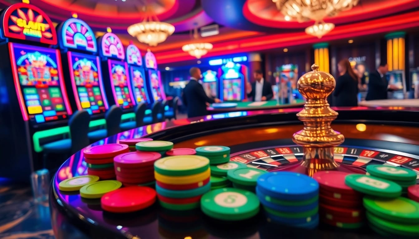 Experience the excitement of Online casino Uk with vibrant gaming tables and lively players.