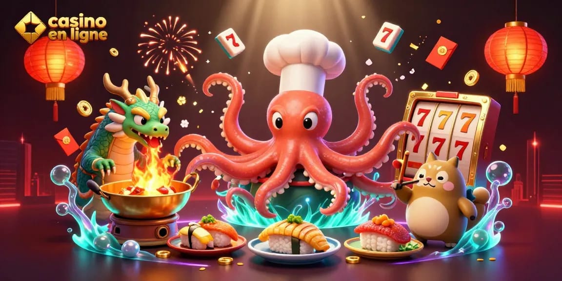 Préparez-vous à gagner avec le casino en ligne grâce à cette illustration vibrante, pleine d'énergie.