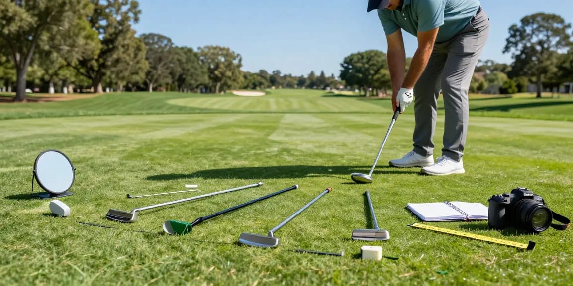 NAGA2000: Ulasan mendalam tentang putter terbaru di https://puttperfection.com/putter-reviews di lapangan golf dengan penggemar yang berlatih.