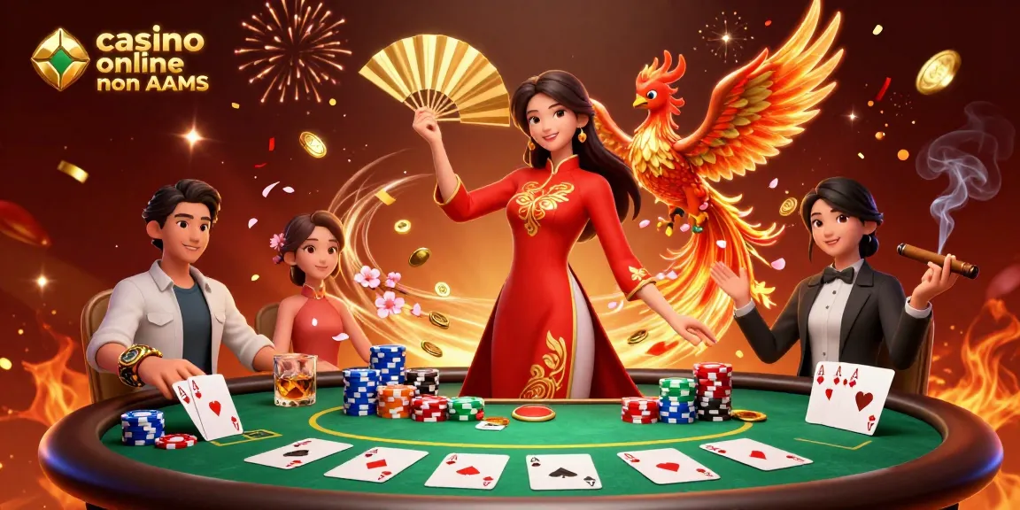Partecipa a un'entusiasmante esperienza di gioco nei casinò online non AAMS con azione di poker e celebrazioni vivaci.