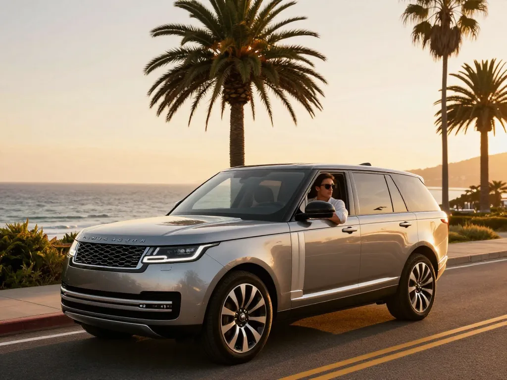 Dịch vụ cho thuê SUV sang trọng quyến rũ cho cho thuê xe ô tô hạng sang dọc theo những con đường ven biển.