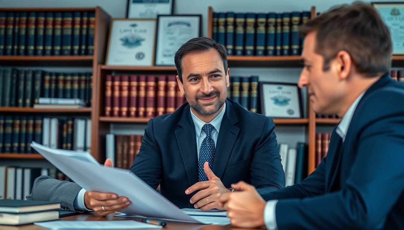 Clearwater truck accident lawyer consulting with a client in a professional office setting.