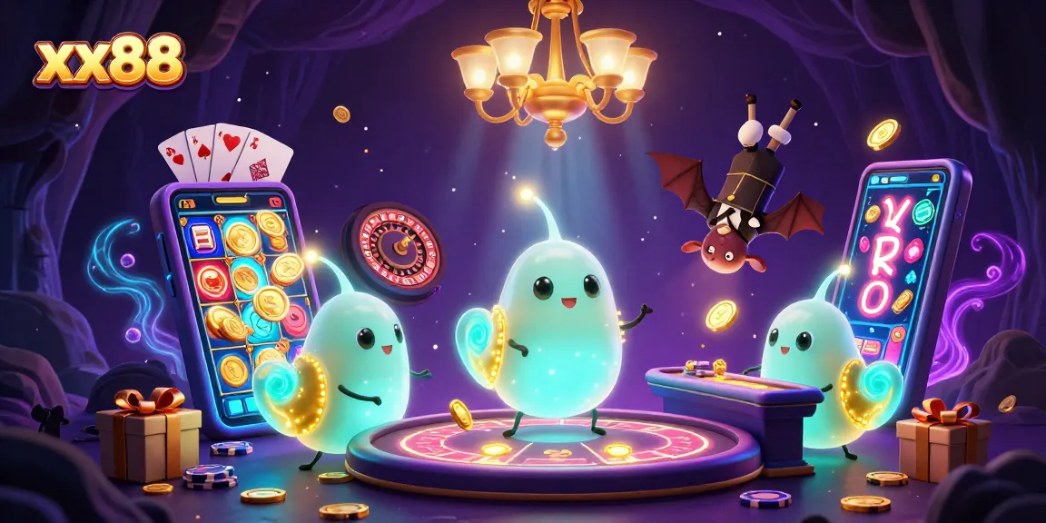 Experience the excitement of xx88 as glowworms illuminate a cave casino with vibrant gameplay.