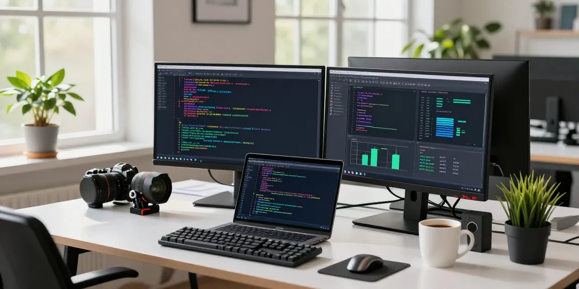 Programmer engaging with 纸飞机中文版 software in a modern tech workspace, showcasing coding productivity.