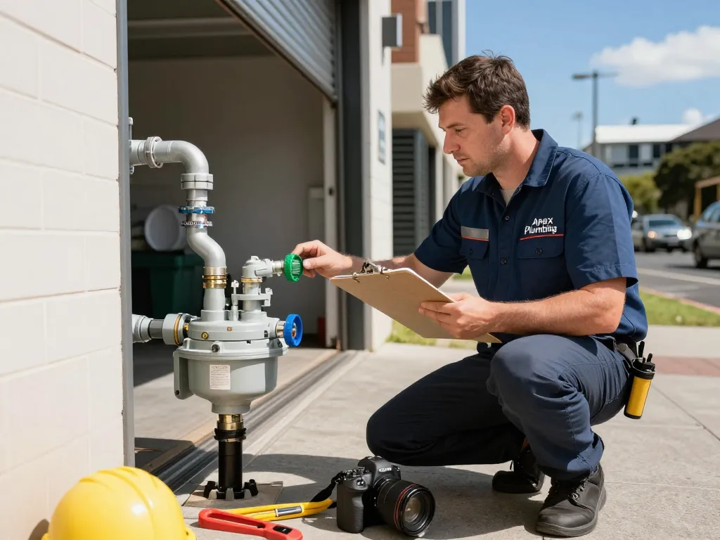 Efficient water backflow prevention inspection by licensed plumber in Sydney, ensuring compliance and safety