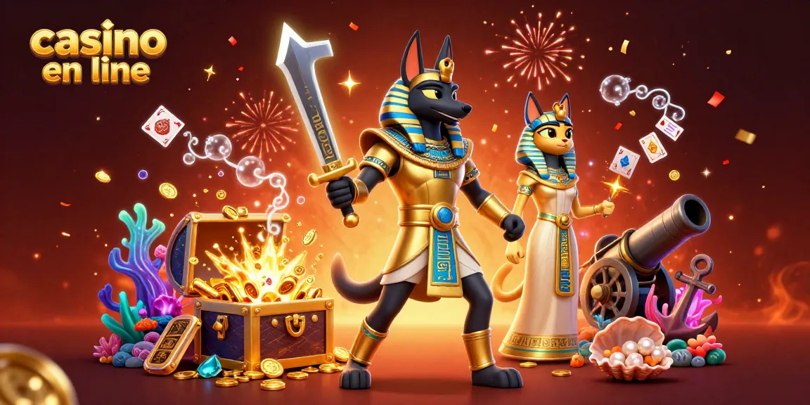 Jeux excitants et gains au casino en ligne, Anubis et Bastet illuminent l'aventure.