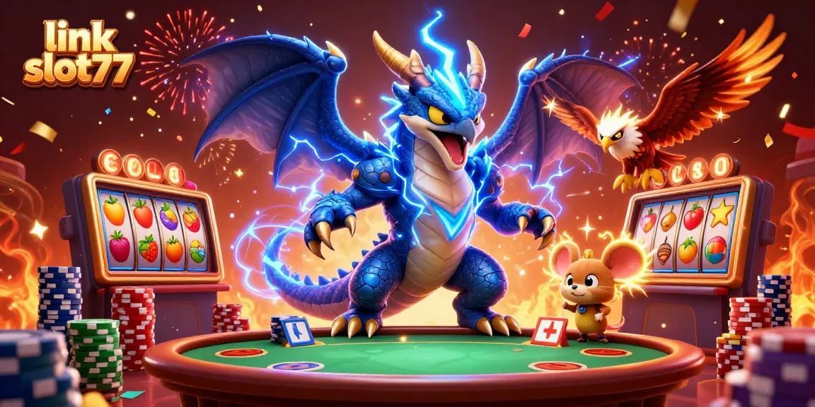 Engage with link slot77 in thrilling casino scenes filled with vibrant slot reels and dynamic characters.