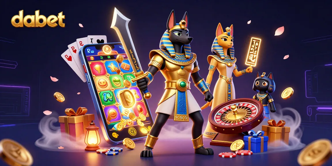 Spin the reels and win with dabet's dynamic 3D illustration showcasing thrilling casino elements