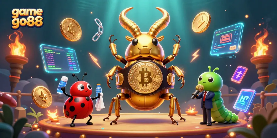 Experience thrilling gameplay with game go88 as golden beetles square off in a dynamic casino scene!