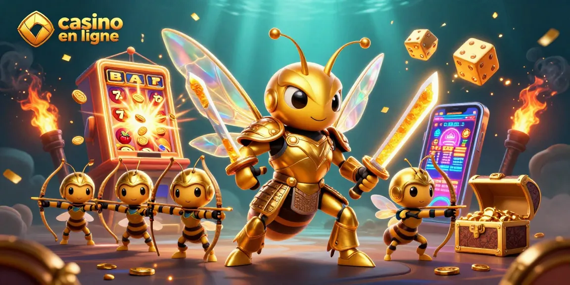 Jouez au casino en ligne avec une illustration captivante de personnages de jeu 3D.