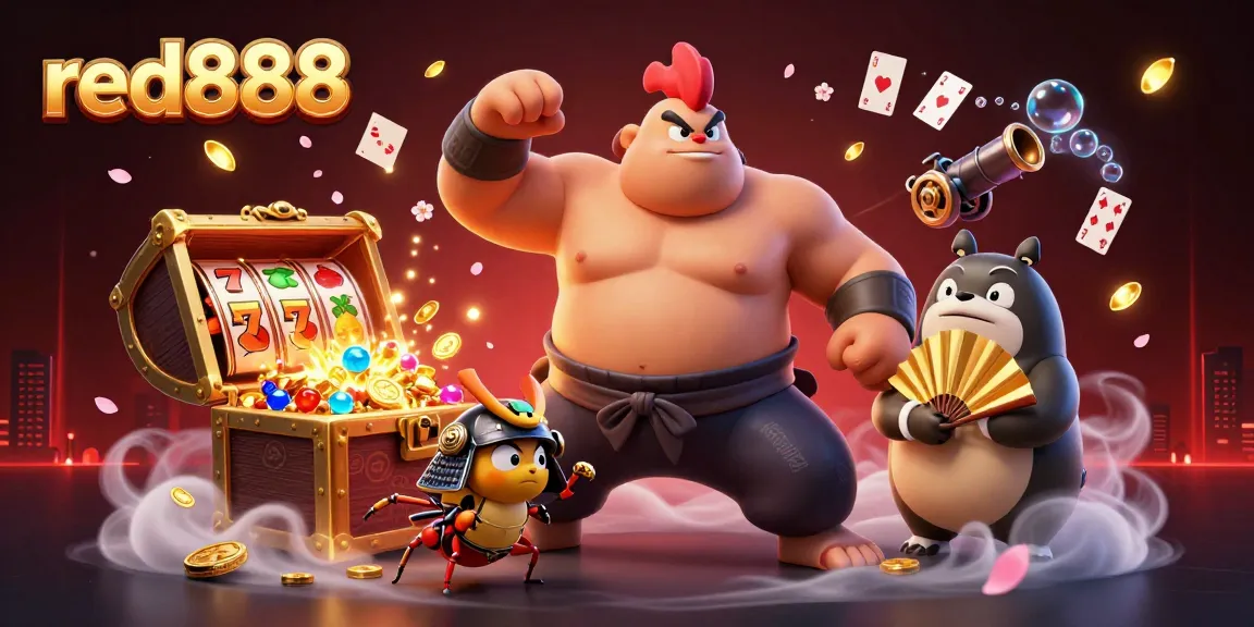 Experience exhilarating gaming at red888 with vibrant characters and dynamic slot elements.