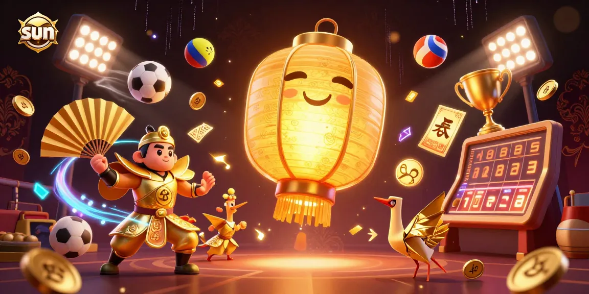 Experience the dazzling sun-inspired gaming world at the dynamic night market casino with vibrant characters and elements.