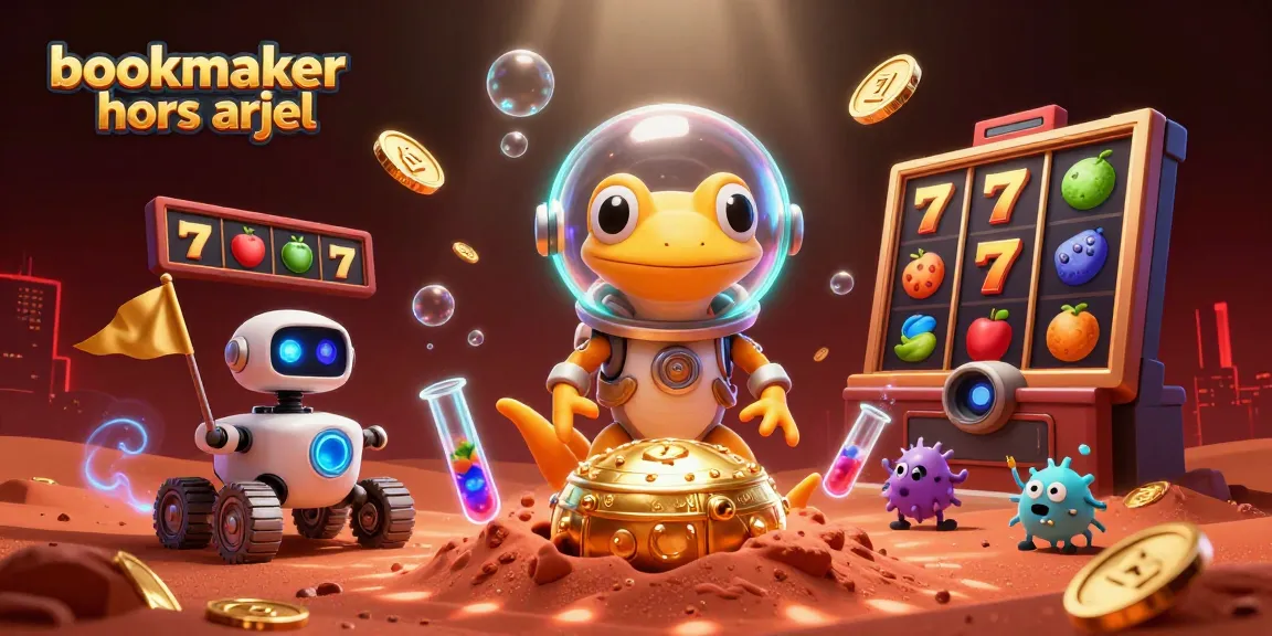Pariez sur des bookmakers hors ARJEL avec un gecko martien dans un casino doré sur Mars.