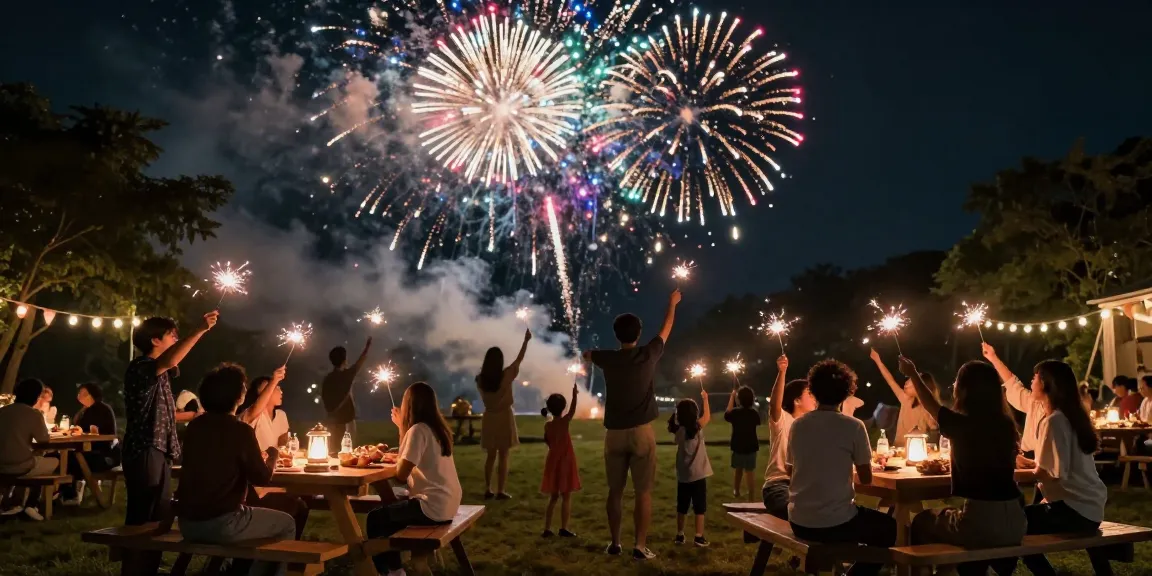 Celebration with vibrant fireworks lighting up the sky, showcasing cheap fireworks near me for festive gatherings.