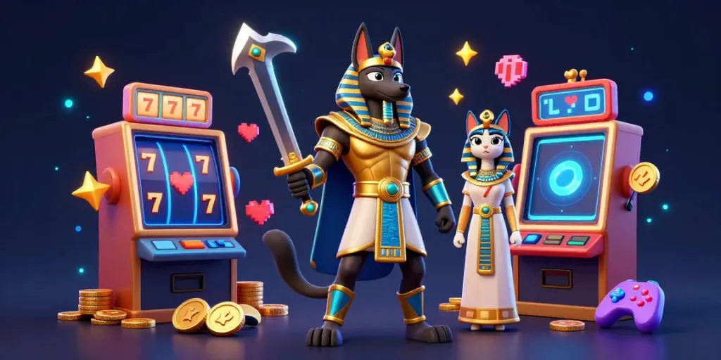 Slot gacor Anubis dan Bastet bermain mesin slot dengan jackpot mengkilap.