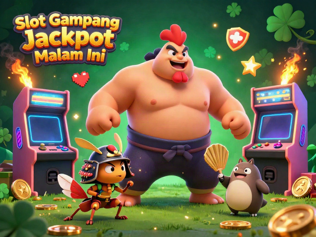 Menangkan jackpot dengan permainan di Slot Gampang Jackpot Malam Ini, objek menarik menyelimuti karakter permainan.