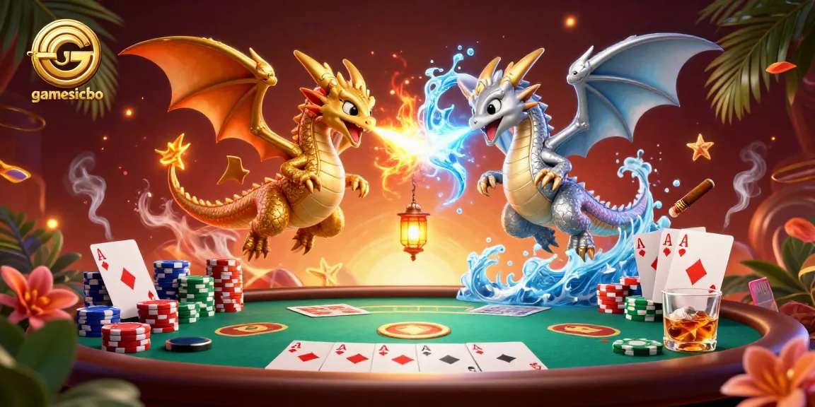 Engage in the thrilling gamesicbo experience with fiery dragons and dynamic poker elements.