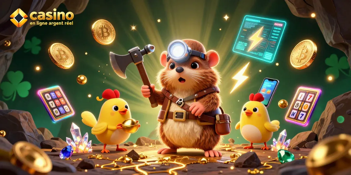 Jouer au casino en ligne argent réel avec un mole chasseur de trésors et des éléments de jeux riches.