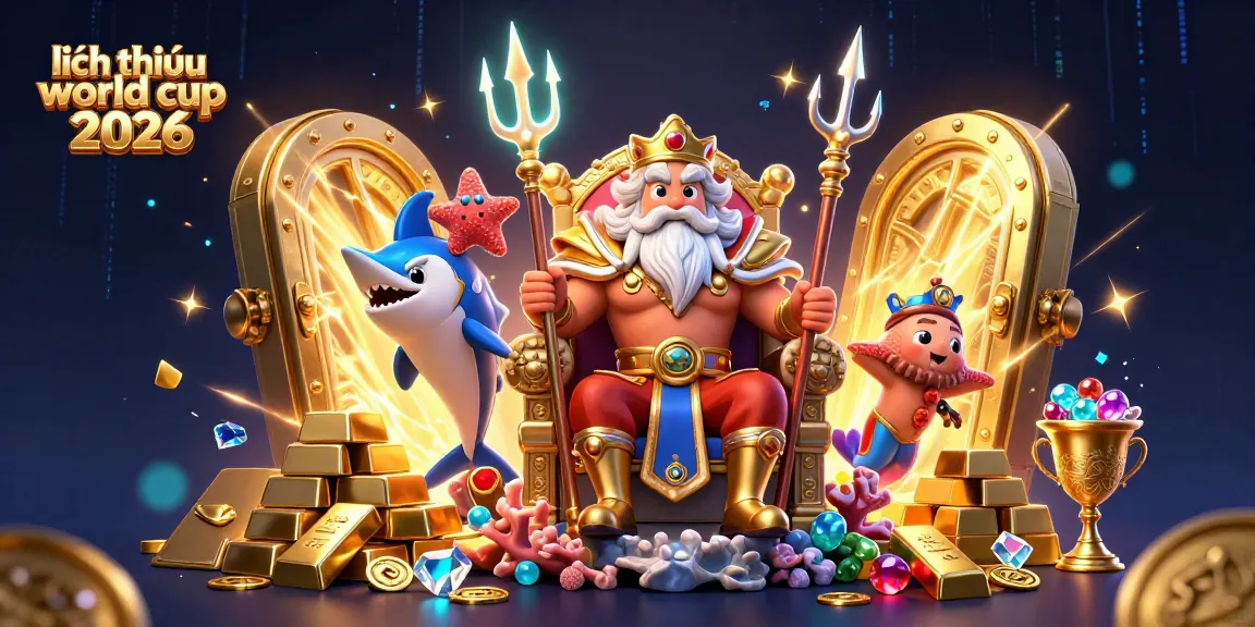 Experience the thrilling lịch thi đấu world cup 2026 with vibrant casino-themed characters and treasure elements.