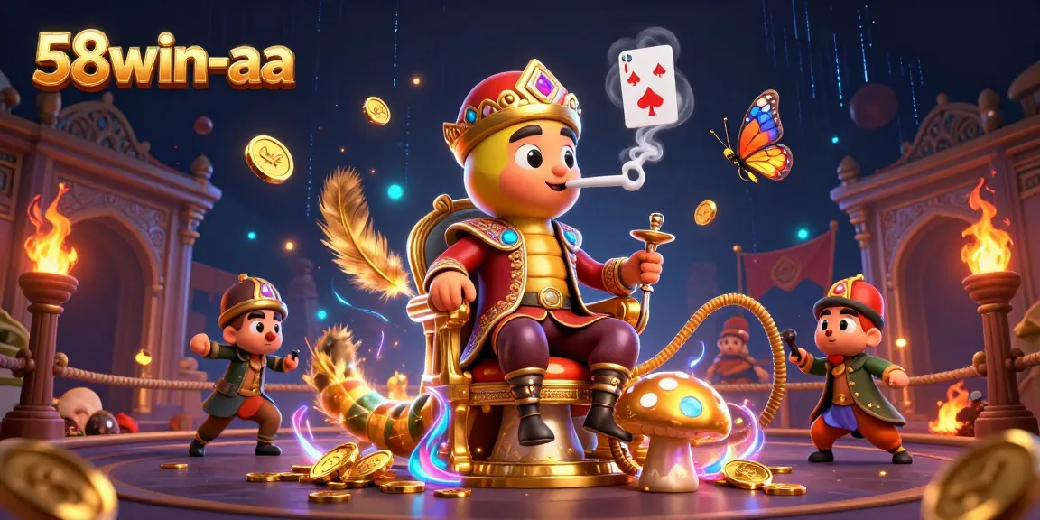 Experience winning strategies at 58win-aa with a vibrant, dynamic casino illustration.